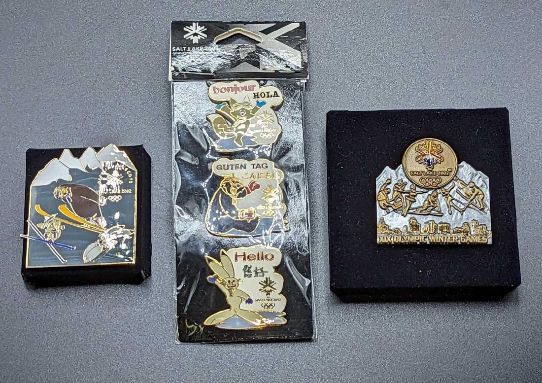 3 Sets Of 2002 Winter Salt Lake City Olympics Pins F18 (1 of 8)