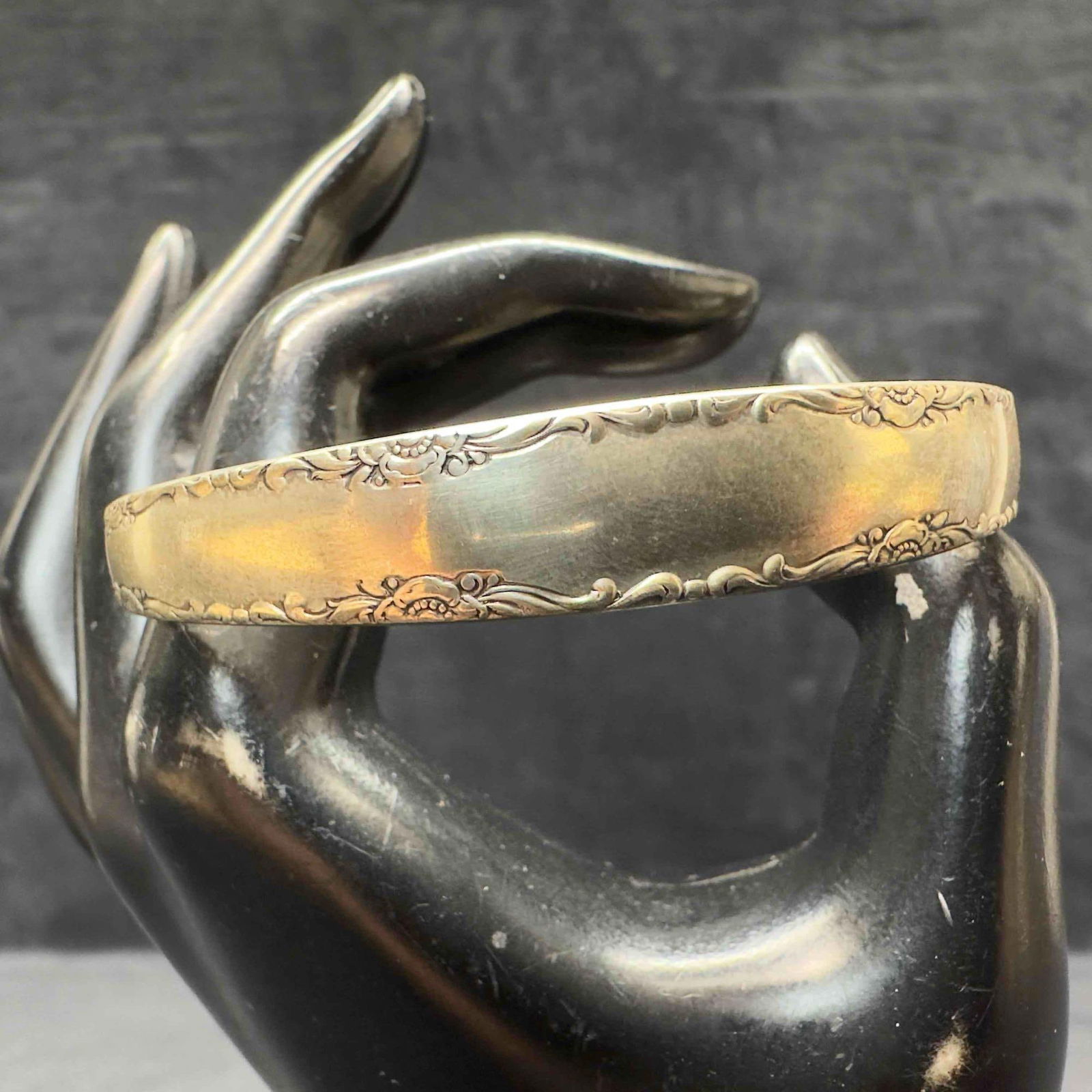 Gorham Handle Spoon Design Style Sterling Silver Cuff Bracelet (1 of 7)