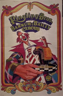 4 X 5 Ringling Bros Barnum & Bailey Large Clown Kodak Transparency B: 4 X 5 Ringling Bros Barnum & Bailey Large Clown Kodak Transparency B. Here is a 4" x 5" Kodak Transparency of a vintage "Barnum & Bailey - The Greatest Show On Earth" with an image of a large clown. T