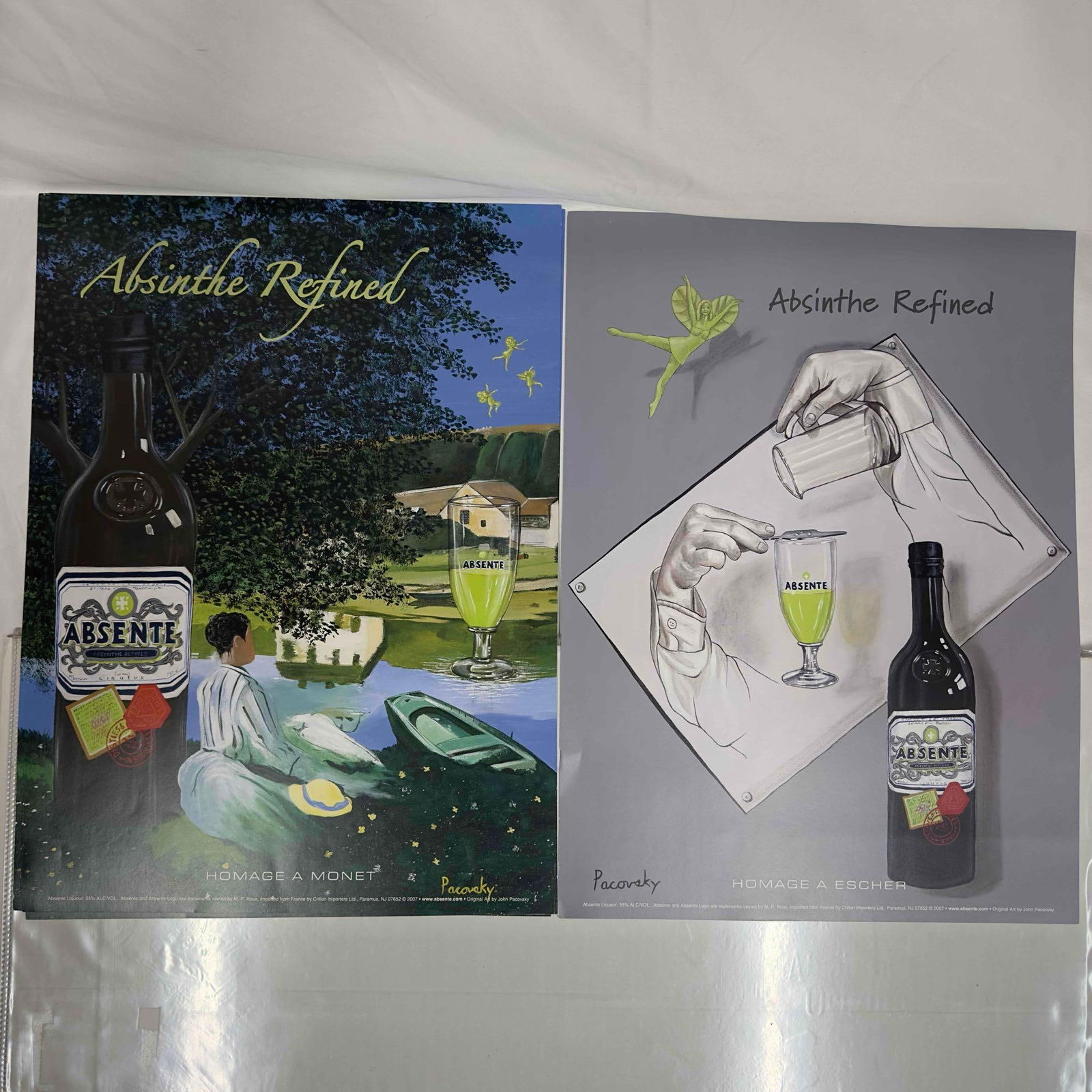 Absinthe Refined Ad Poster Homage A Monet Escher By John Pacovsky Set of Six 6 Posters (1 of 9)