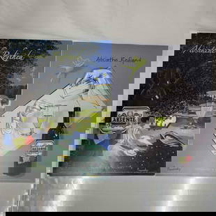 Absinthe Refined Ad Poster Homage A Monet Escher By John Pacovsky Set of Six 6 Posters: Absinthe Refined Ad Poster Homage A Monet Escher By John Pacovsky Set of Six 6 Posters. Two different designs by John Pacovsky. One posters is the Escher design and five are the Monet design. These it