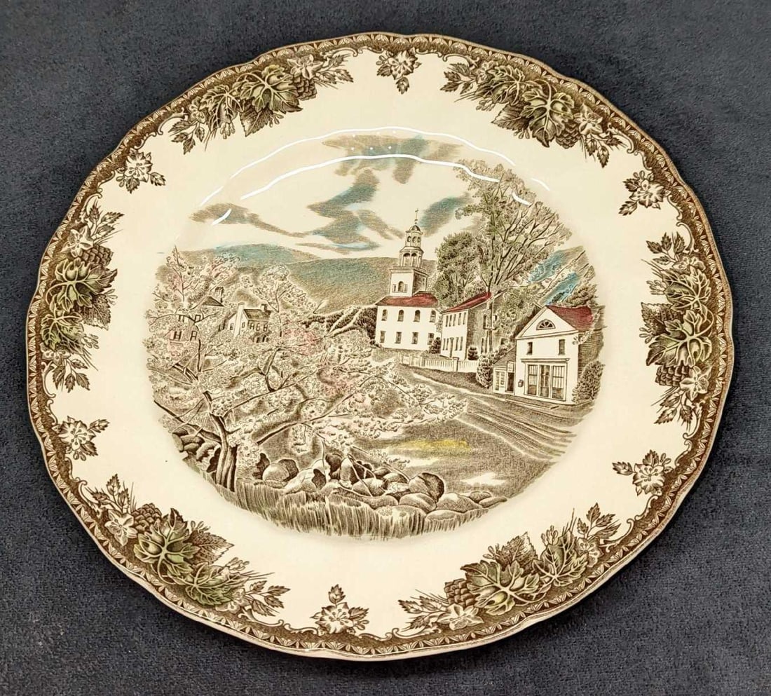 Village Green Friendly Village Large Dinner Plate B JB (1 of 4)
