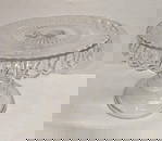 Vintage Clear Glass Pedestal Cake Stand