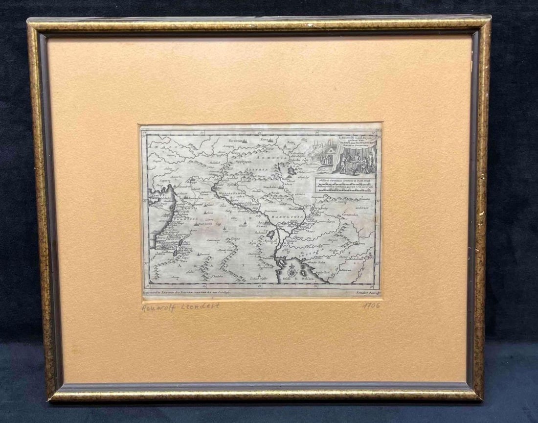 18th Century Antique Map Of The Middle East & Persia By Pieter Van Der Aa (R72) (1 of 10)