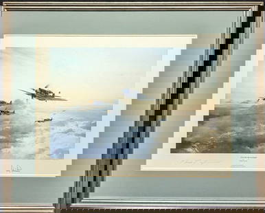 Framed Signed  Robert Taylor Flight Of Eagles Print: Framed Signed Robert Taylor Flight Of Eagles Print. General Adolf Galland leads the JG26 fighter Wing ME109’s on an early morning patrol over the Pas de Calais, 1941. Adolf Dolf Josef Ferdinand Gall