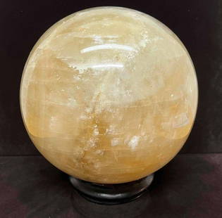 Large Natural Quartz Sphere (FC#13): This lot contains a Large Natural Quartz Sphere (FC#13). It is approx 9 1/2" and it weighs about 43lbs. Overall the quartz sphere is in good used condition with some light wear from use over time. The