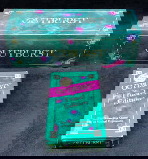 2 Vintage Outburst Games - Standard Edition and Travel Edition - Hersch and Company: Two Vintage Games - Outburst - Standard Edition (1986) and Travel Edition (1991). The Game of Verbal Explosions. Made in USA. Hersch and Company.  Standard Edition 12&#34; x 4-1/4&#34; x 4&#34; Travel
