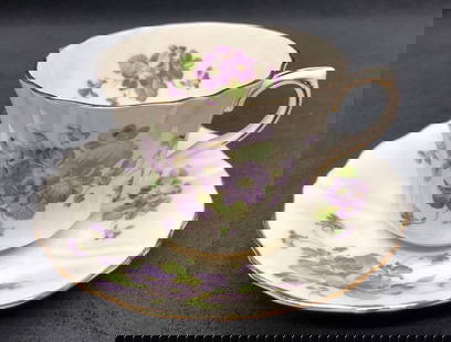 Old Royal China - Est 1846 - Fine Bone China Tea Cup & Saucer Set - Made in England: Vintage Tea Cup and Saucer Set - Old Royal China - Est 1846 - Made in England.  Tea Cup 4&#34; x 3-1/4&#34; x 2-3/4&#34; Saucer 5-1/2&#34; x 5-1/2&#34; x 1&#34;  The combined weight is about 0.5lbs. O