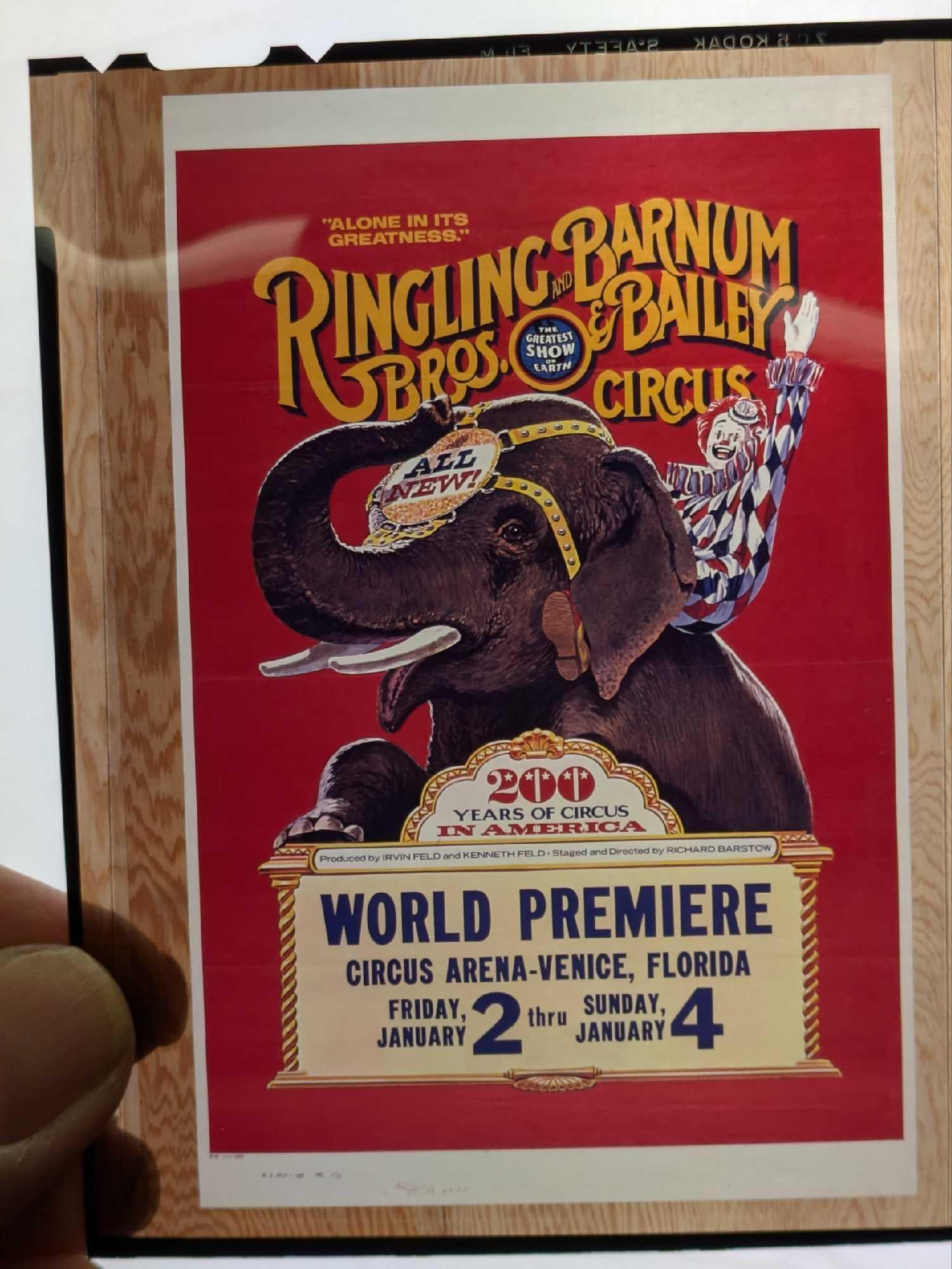 Kodak Transparent 4 X 5 Barnum & Bailey Elephant Poster B (1 of 3)