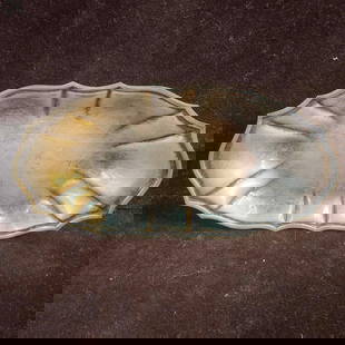 Chippendale International Silver Co. 358 Scalloped Bread Tray Plate Candy Dish Personalized: Chippendale International Silver Co. 358 Scalloped Bread Tray Plate Candy Dish Personalized. Etched personalization reads," 73 (in a star symbol) 9th Crew J. Holt Thomas Regatta". Faint etched