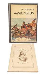 Two Books About George Washington: This lot includes:  (1) George Washington: A Brief Biography By William MacDonald. Published by the Mount Vernon Ladies Association Of THe Union. (Virginia). The book is approx 6&#34; x 9&#34; Softcov