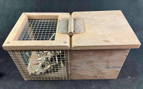 Prop Prank Squirrel Trap Piratical Joke Animal Trap: Prop Prank Squirrel Trap Piratical Joke Animal Trap This is is practical joke squirrel trap. This was handmade by a prop house to be used in local commercials. The &#34;trap&#34; is a faux tail that y