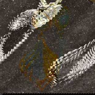 Crystal Glass Setting Sterling Silver Ornate Shell Design Earrings F52: This item is in good pre-owned, previously used/displayed condition with noticeable light wear, and surface scratches. Please reference all photos for full details. This piece of jewelry has been test