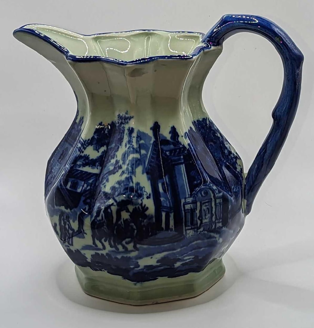 Vintage Victoria Ware Ironstone Blue Pitcher (1 of 6)