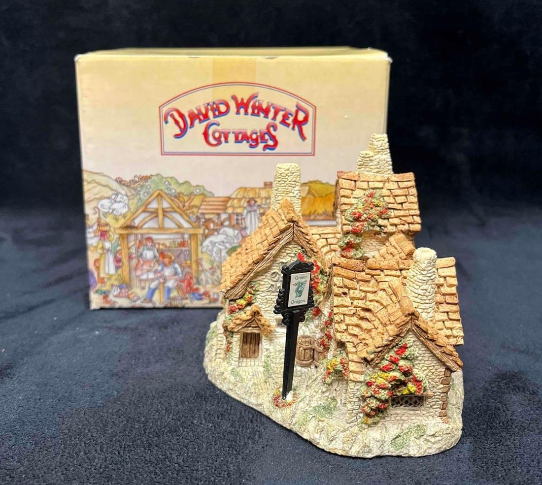 Green Dragon Pub By David Winter Made & Hand Painted in Great Britain (1 of 15)