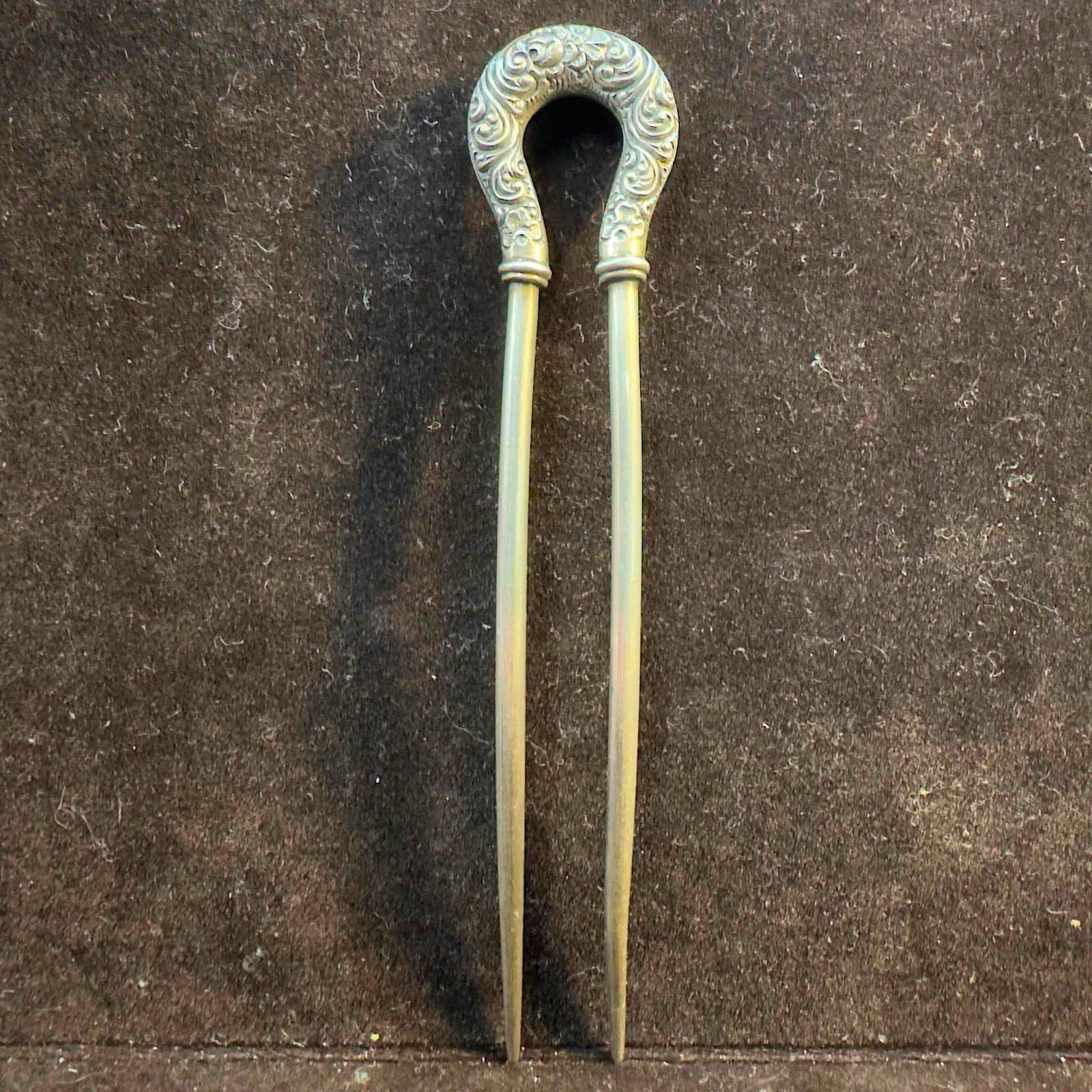 Sterling Silver Floral Ornate Flower Hair Pin Y4 (1 of 11)