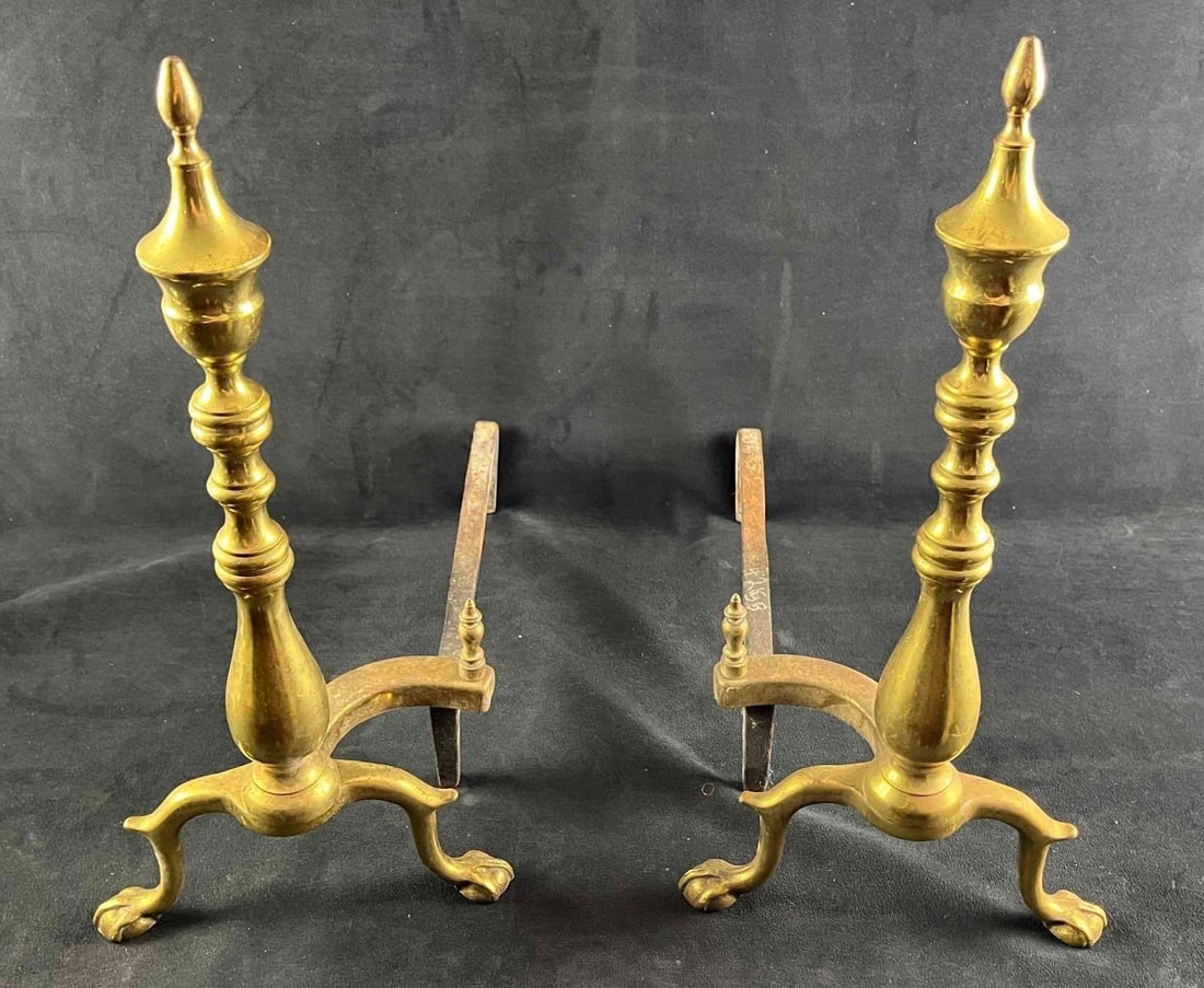 Vintage Fireplace Andirons Fireplace Log Guards (1 of 6)