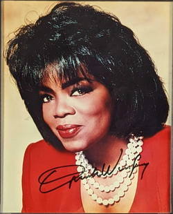 Autographed Framed Oprah Winfrey Publicity Photo: Autographed Framed Oprah Winfrey Publicity Photo. The framed photo is approx 8" x 1/2" x 10" and is in a good, used condition with no known damage. Please note, this does not come with a COA and was