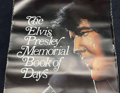 The Elvis Presley Memorial Book Of Days Poster Calendar By Paul Lichter 1977 (1): This lot contains a The Elvis Presley Memorial Book Of Days Poster Calendar By Paul Lichter 1977 (1). The Calnedar Includes January through December. Rolled Up it is approx 3" x 3" x 18" and it weighs