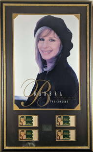 Barbra Streisand Framed Poster MGM Grand Tickets: Barbra Streisand Framed Poster With "An Evening With Barbara" at MGM Grand Las Vegas. These tickets were from both of the days, Dec 31, 1993 and Jan 1, 1994. Along with the tickets, there's also a lar