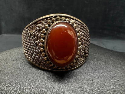 Sterling Red Agate Adjustable Cuff Bracelet: This piece of jewelry has been tested and researched prior to listing. Please view all our pictures they are part of our description. DETAILS:  Metal - Sterling Silver Color - Silver Stones - Red Agat