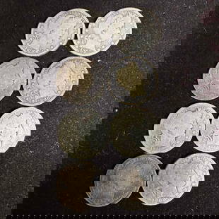 Eight Silver Quarter Coins Barber Quarters Coin Collection F62: These coins have been tested and researched to the best of our ability prior to listing. Please reference all photos for full details, as they are a part of the condition. DETAILS:  Metal - 0.900 Silv