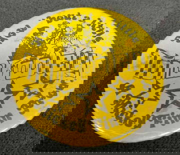 Vintage How Bout A Little Tom Foolery A Mickey Finn Prod. Pin: This lot contains a&nbsp;Vintage How Bout A Little Tom Foolery A Mickey Finn Prod. Pin. It is approx 2 3/4" x 2 3/4" x 1/4" and it weighs about 0.02lbs. Overall the Pin is in good used condition with