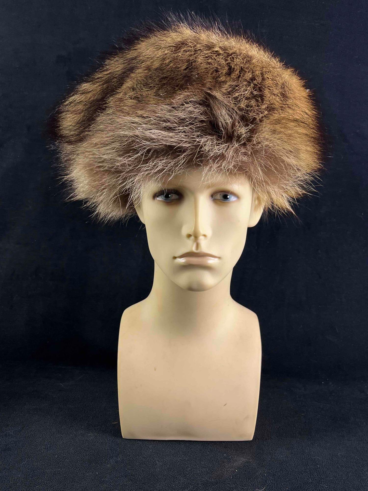 Fur Hat Winter Hat Raccoon Fur Hat (1 of 4)
