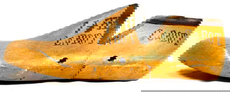 Decorative Wooden Shoe Form: This lot contains a Decorative Wooden Shoe Form. It is approx.10 1/2" x 3 3/4" x&nbsp; 3 1/2" and it weighs about 1.3lbs. Overall the Shoe Form is in good used condition with some light wear from use