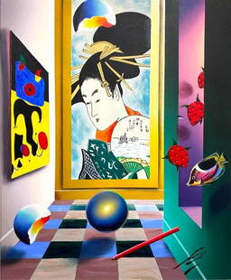 Ferjo Untitled Original Oil on Canvas: Ferjo Untitled Original Oil on Canvas  This original untitled artwork by the well-known Brazil-born artist Ferjo was originally purchased in 2002 from the Wentworth Gallery and has been in a private c