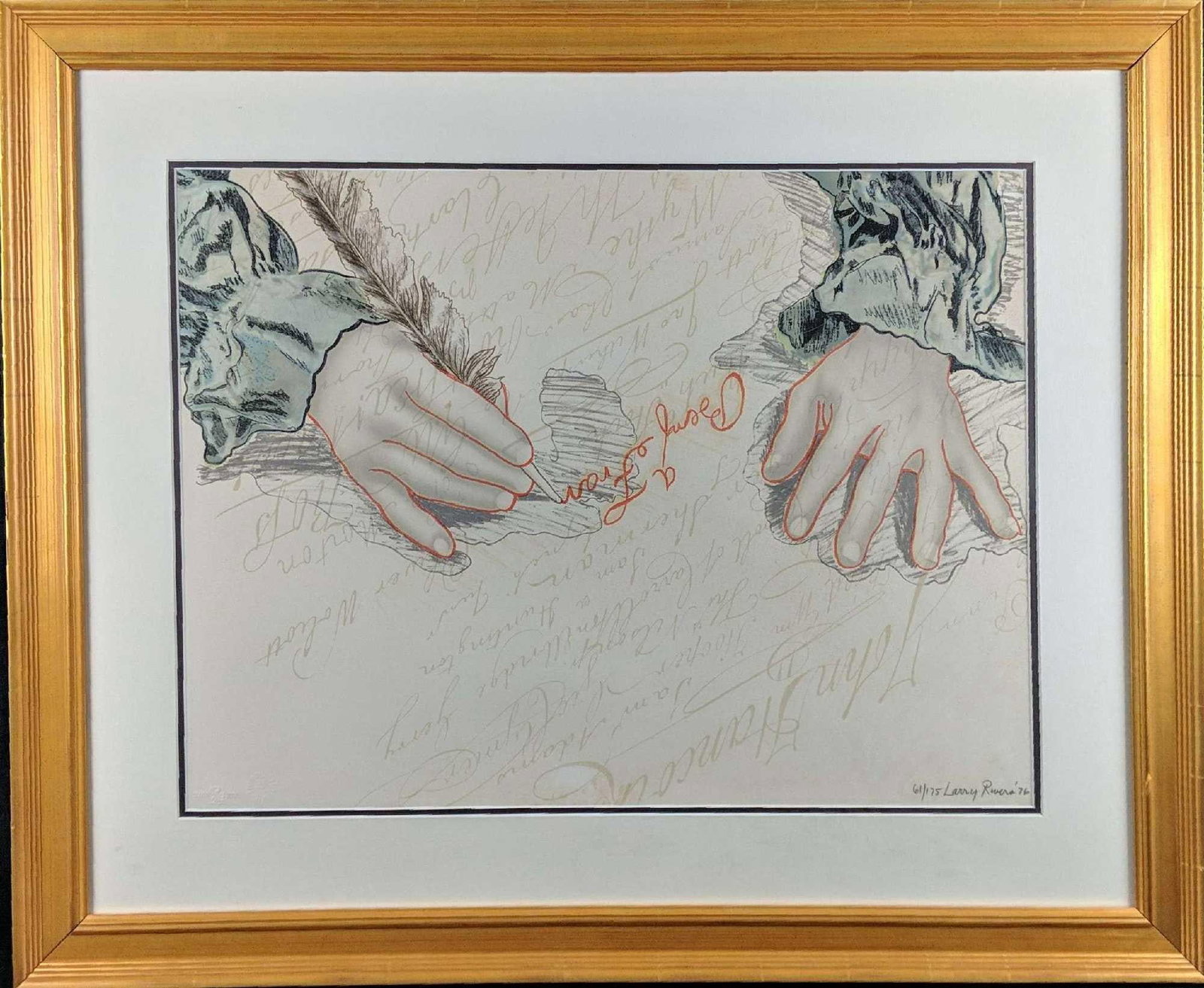 Framed Larry Rivers Bicentennial Lithograph (1 of 7)