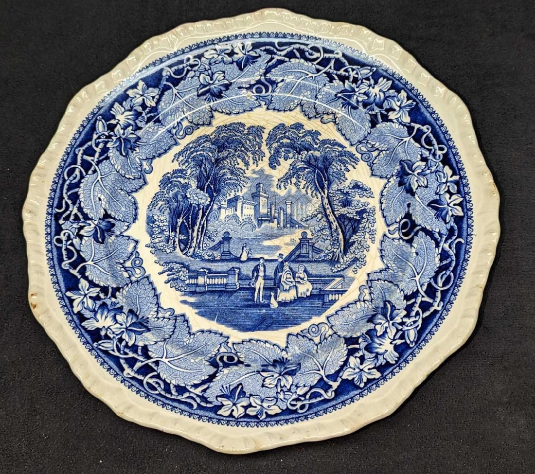Vintage Mason's Ironstone China Leaf Line Garden Plate (1 of 5)