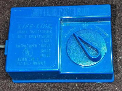 Life-Like Hobby Transformer HO Railroad Power Controller: Life-Like Hobby Transformer HO Railroad Power Controller. Untested. This is approx 4 1/2"x 3" x 1 5/8". With cord wrapped around it, is approx 4 1/2" x 3" x 3 3/4". The total weight is 0.91lb.
