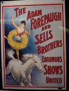 Kodak Transparent 4 X 5 Forepaugh & Sells Brothers: Kodak Transparent 4 X 5 Forepaugh & Sells Brothers. Here is a 4" x 5" Kodak Transparent of a vintage "The Adam Forepaugh And Sells Brothers" Poster that can be made into prints with the right equipmen
