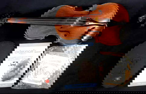 De Salo or Steiner Style Violin with Extra Strings Bow and Shoulder Rest: De Salo or Steiner Style Violin with Extra Strings Bow and Shoulder Rest. This violin is in good used and playable condition. The violin has been tested and appraised by The Cornell Violin in Altamont
