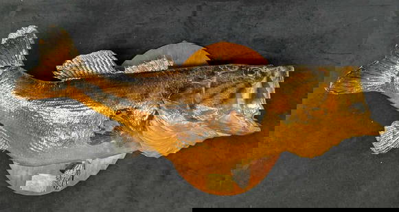 Vintage Mounted Taxidermy Fish Large Mouth Bass: Vintage Mounted Taxidermy Fish Large Mouth Bass. When this fish was caught, it was caught in Lake Roy.This may have been the lake Roy which is located at&nbsp;Cypress Gardens in Florida. The fish was