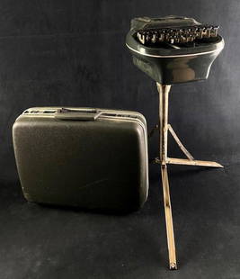 1960s Stenograph Machine w/ Case & Stand: 1960s Stenograph Machine w/ Case &amp; Stand  Steno Mark Stenograph, reporter model with original samsonite case and stand. The stenograph machine itself appears to be in good condition, and all keys