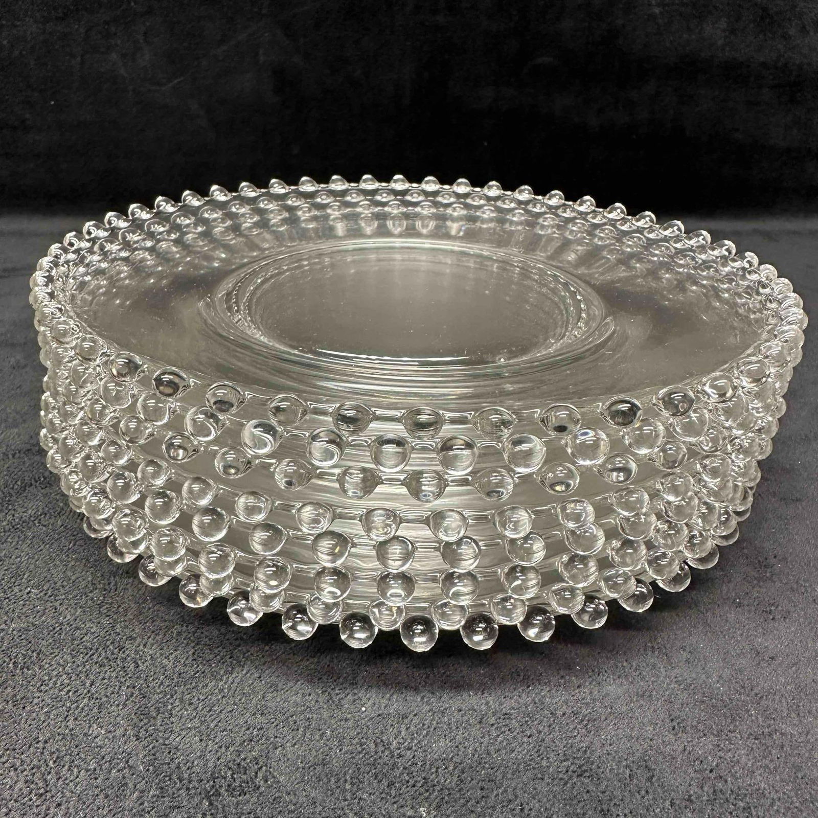 Imperial Candlewick Crystal Glass 8" Salad Plates Set of 8 (1 of 7)