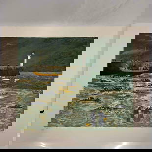 Guy Buffet Rocky Waters Rock Pier Lighthouse Landscape Signed Numbered Lithograph: Guy Buffet Rocky Waters Rock Pier Lighthouse Landscape Signed Numbered Lithograph. Guy Buffet artist signature bottom right hand corner. Limited Edition 107 of 350. Staining near the bottom of the lit
