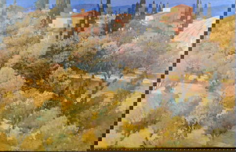 Giclee Canvas Florentine Landscape Philip Craig: Give your home a splash of color and elegance with art by Philip Craig. Tangletown Fine Art searches the world's archives for the most relevant art to accent today's design trends. This Galler
