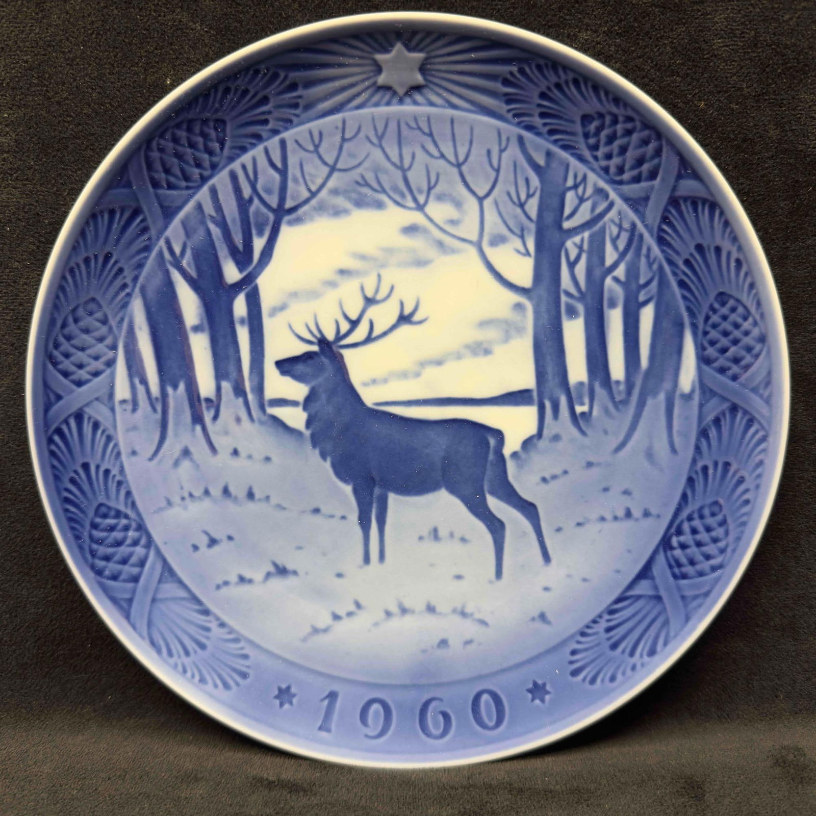 Royal Copenhagen Denmark The Stag 1960 Plate Hans H. Hansen (1 of 5)