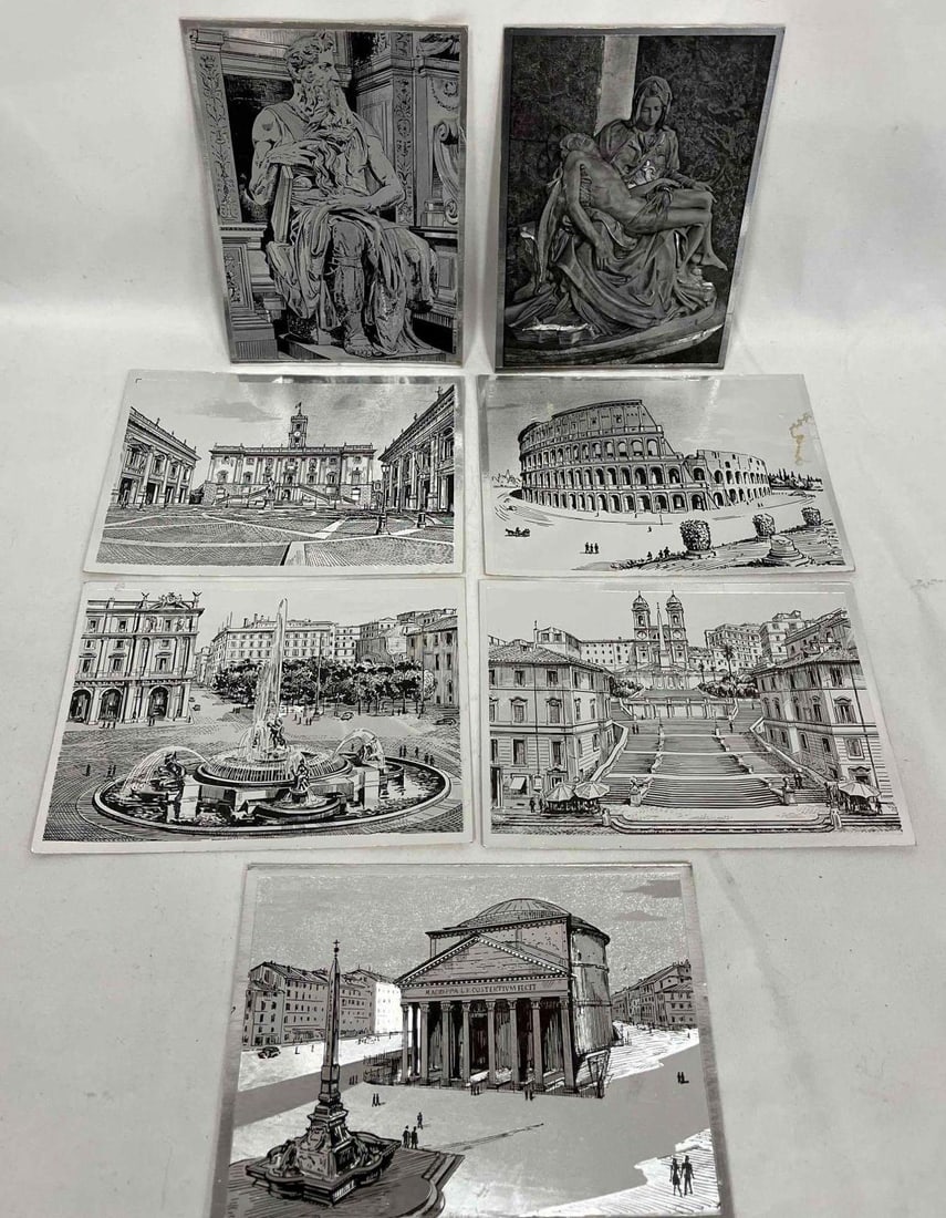 Seven Unique Rome Postcards Set (1 of 7)