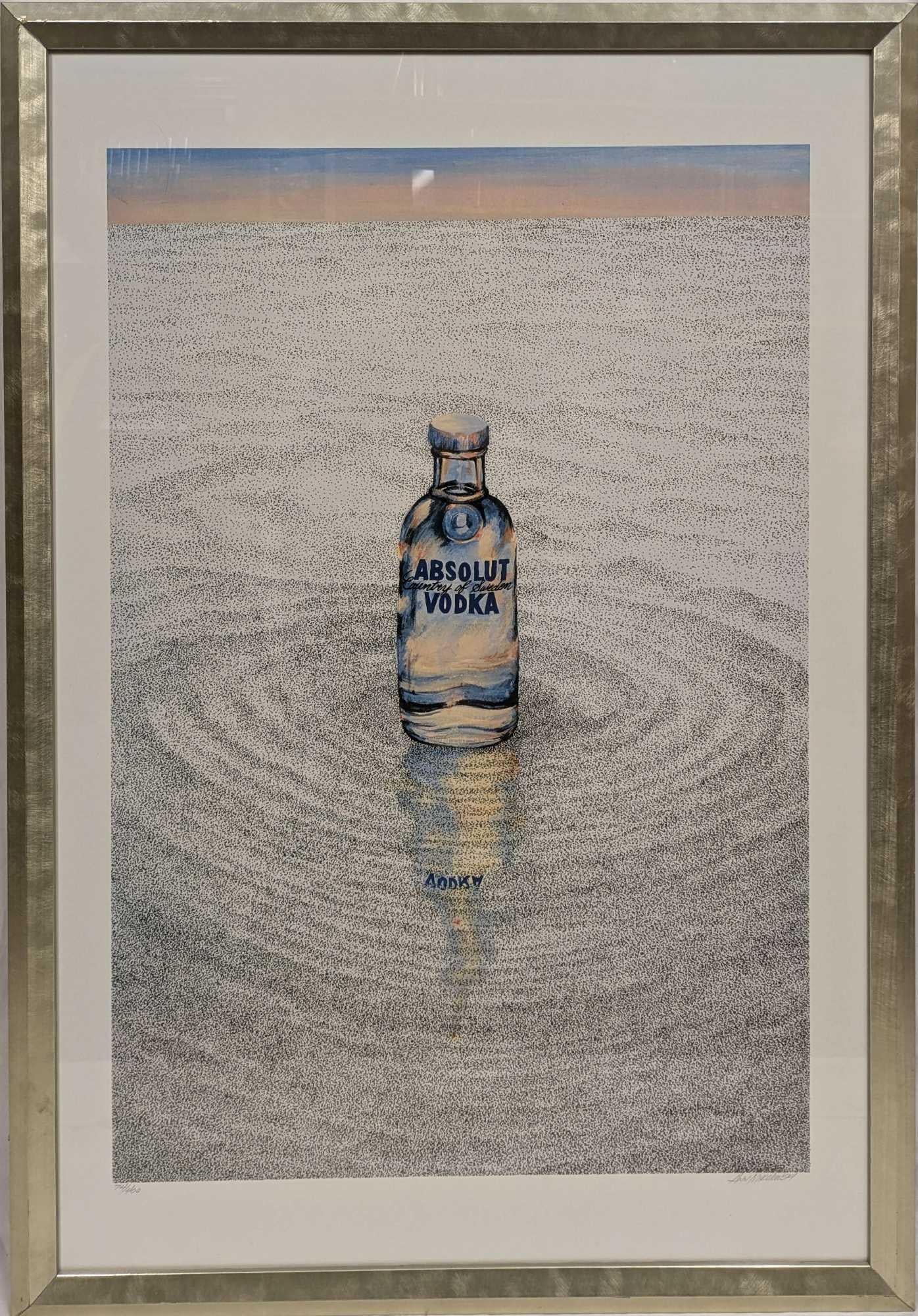 S&N Absolut Statehood: Michigan Ann Mikolowski Print: S&N Absolut Statehood: Michigan Ann Mikolowski Print. This lithograph is #74 out of #400. This framed print is approx 28 1/2" x 1" x 41" and it weighs 11.60lbs. The frame has small chi