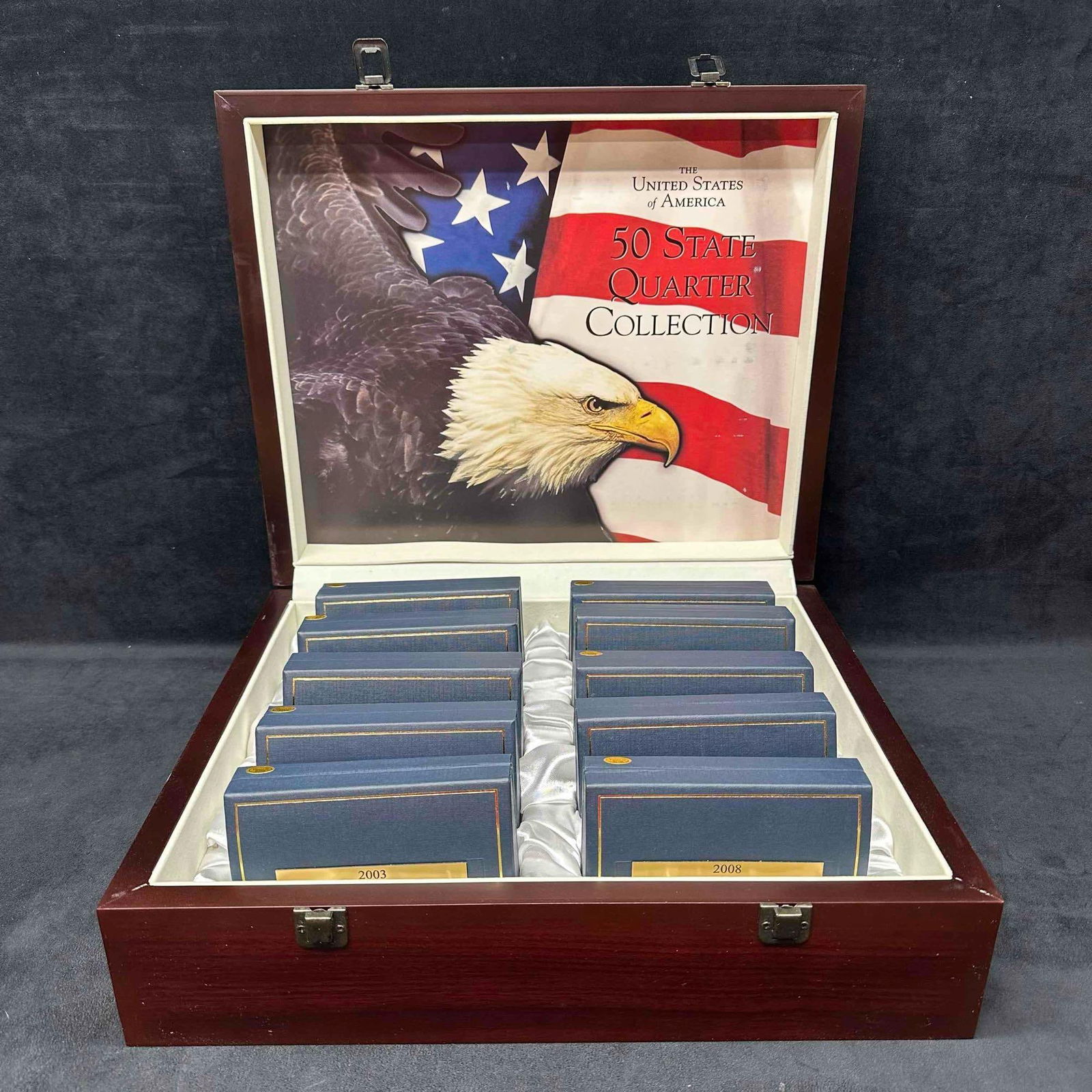 United States of America 50 State Quarter Collection with Wooden Case Complete Set (1 of 9)