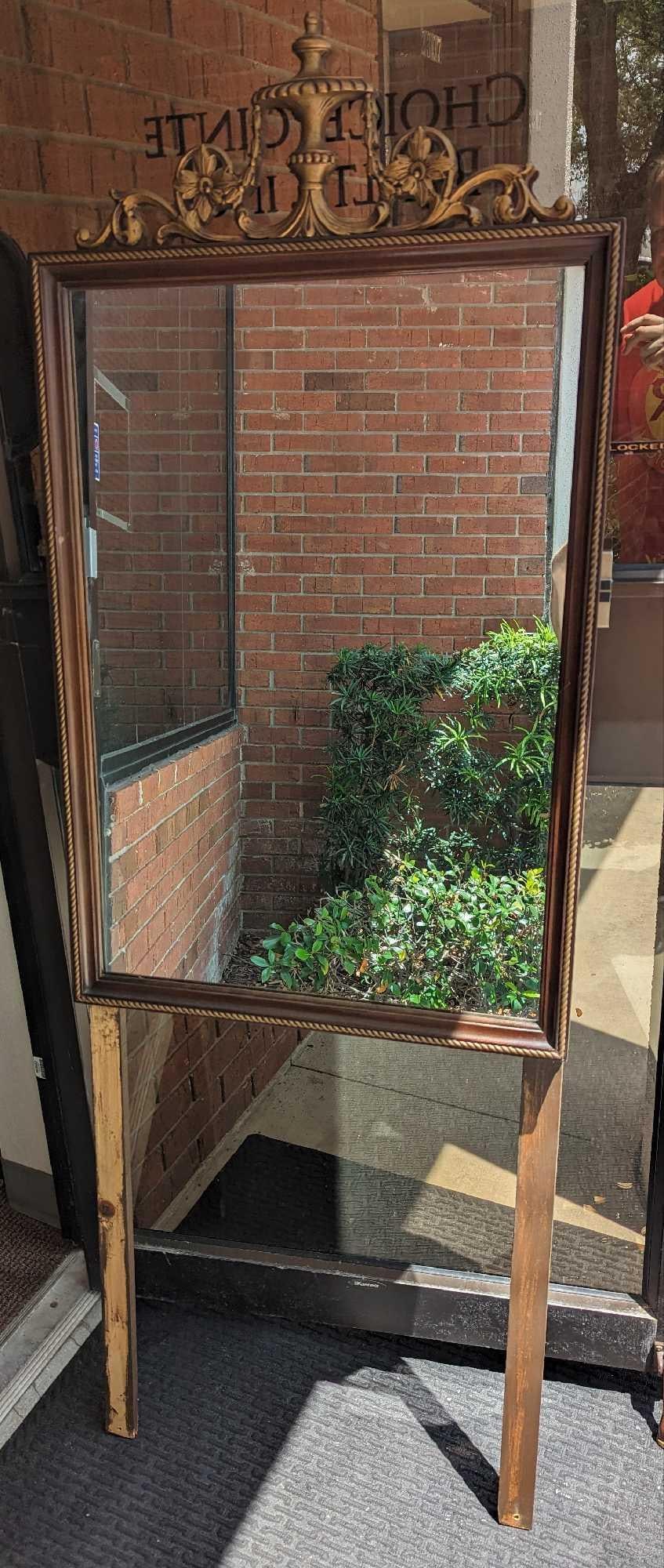 Vintage Ornate Wooden Mirror (1 of 4)