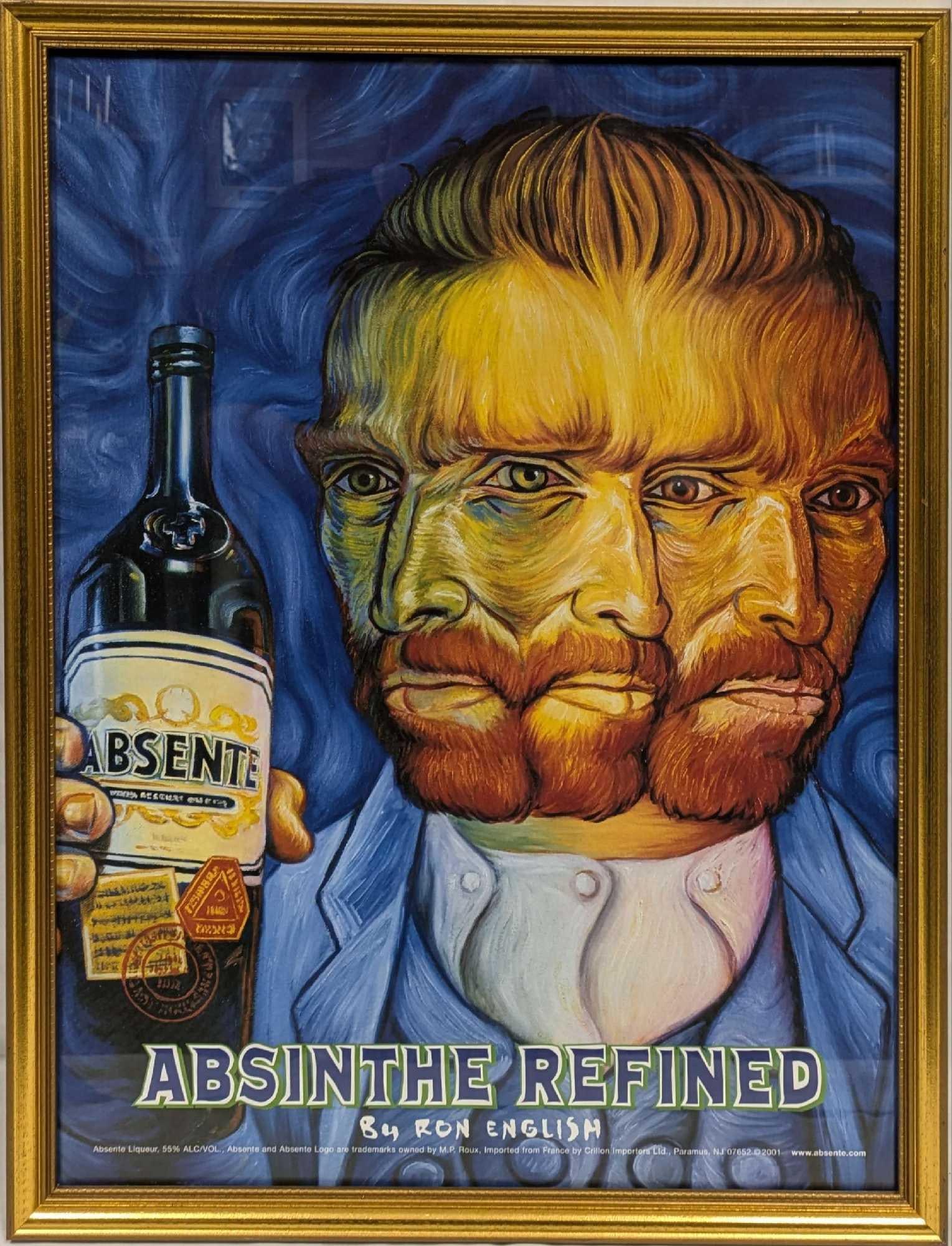 Framed Absinthe Refined Ron English Van Gogh Poster (1 of 4)