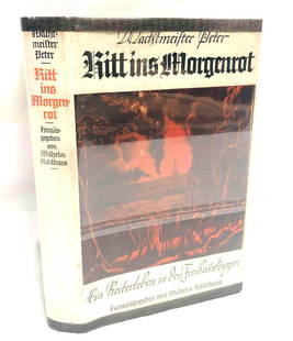Ritt Ins Morgenrot Published in 1941: This lot contains Ritt Ins Morgenrot. Published in 1941. It is approx. 7 3/4&#34; x 5&#34; and weighs about 0.8lbs. Overall the book is in good used condition considering age and light wear from use o