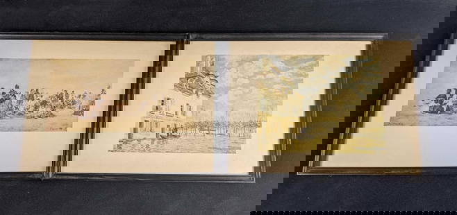 Two Vintage Prints Framed Impressionistic: Two Vintage Prints Framed Impressionistic This lot comes with two framed prints of unknown artist&#39;s art. These prints are framed. The frames may have a few scratches. These prints are charming for