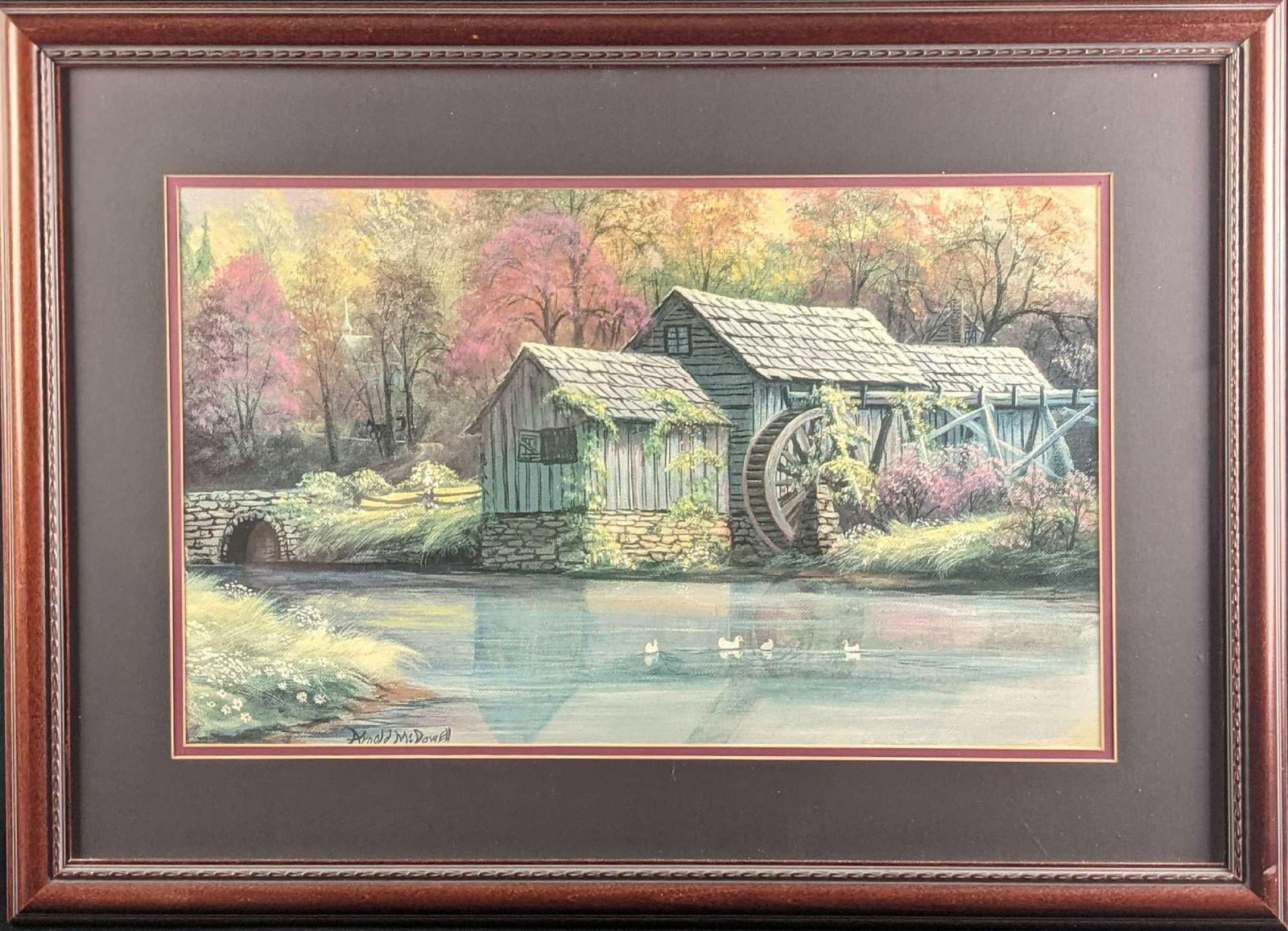 Framed Arnold Mcdowell River Mill Hidden Angel Art (1 of 7)