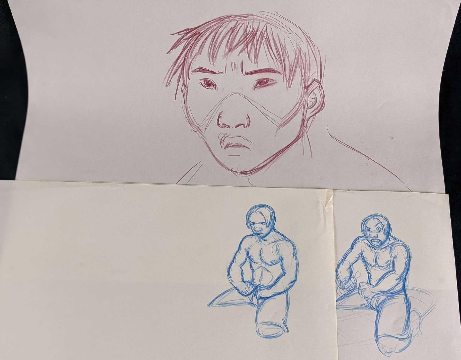 3 Original Disney Artist Drawn Lilo And Stitch Production Sketches David Kawena: Here is an original sketch from an (unknown) Disney artist of David Kawena from Lilo & Stich. We are not sure if it's from the movie series or the TV series. This was acquired from a long-time Disney 